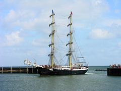 Der Großsegler die Brigg "Mercedes" im Hörnumer Hafen