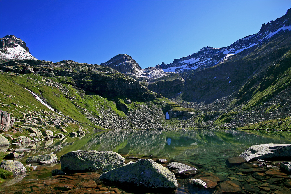 der Grünsee, am Weg zur St. Pöltner Hütte