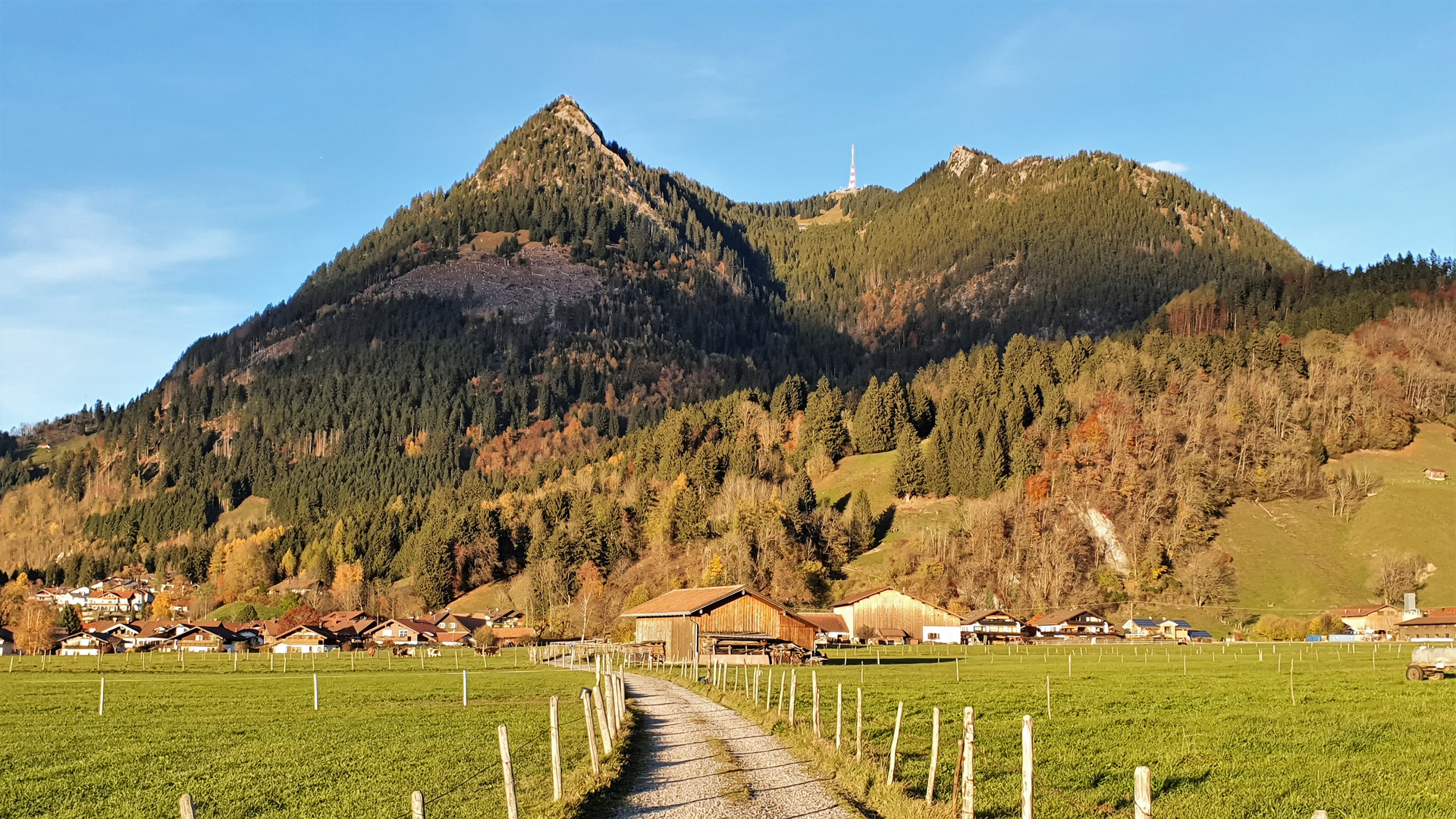 Der Grünten im Abendlicht