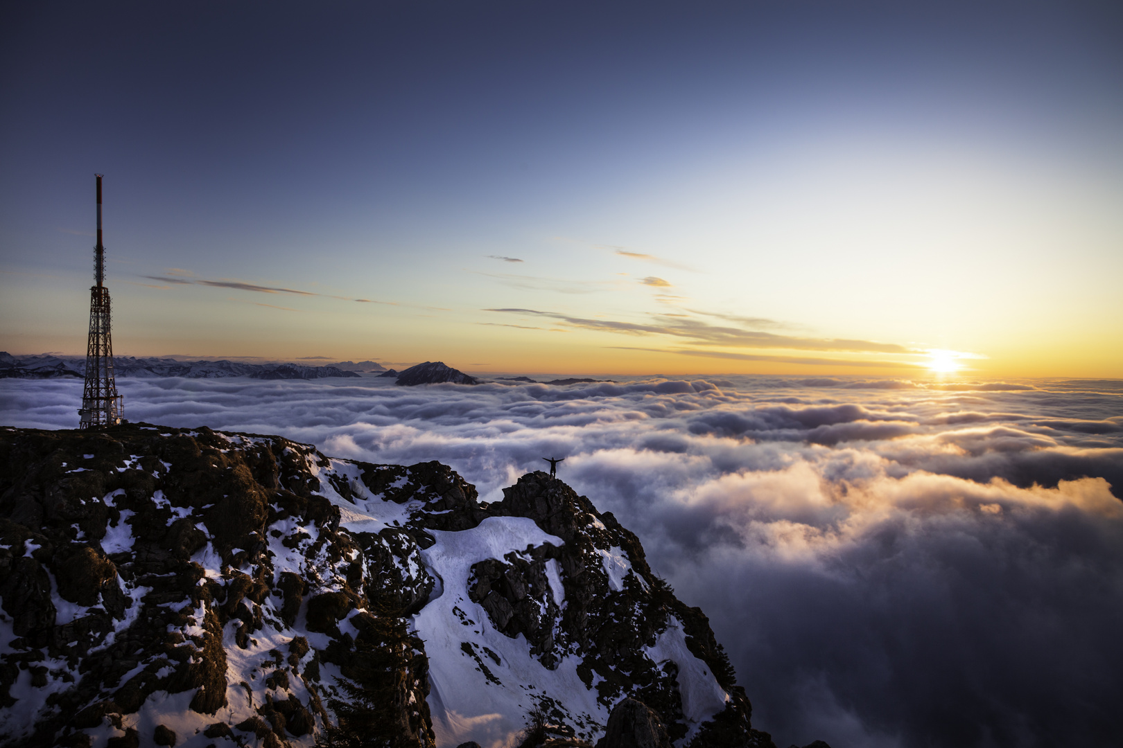 Der Grünten über dem Wolkenmeer