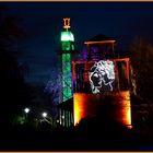 Der Grugapark leuchtet bei Nacht