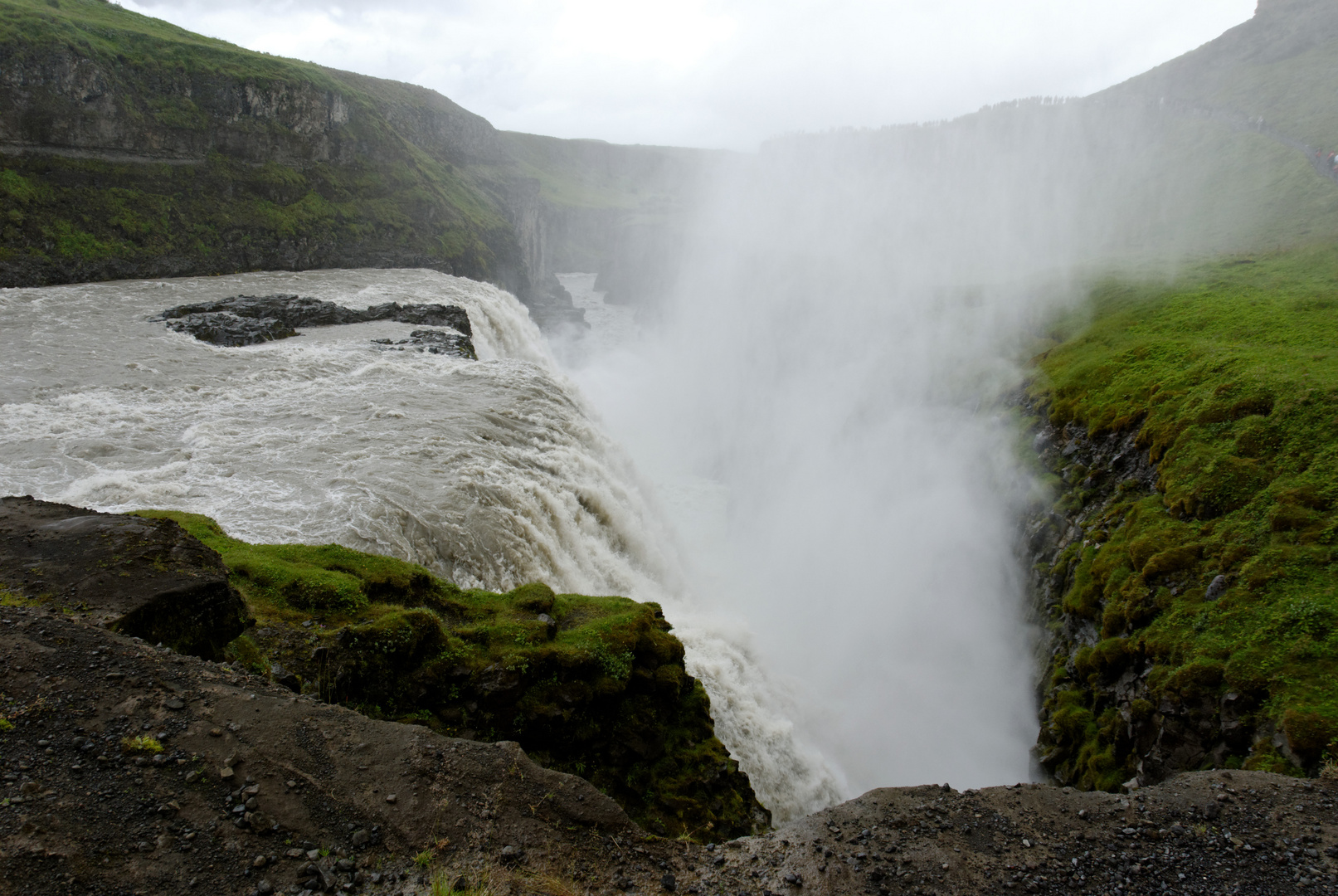 Der Gullfoss aus der Nähe