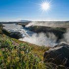 Der Gullfoss in Island im Morgenlicht