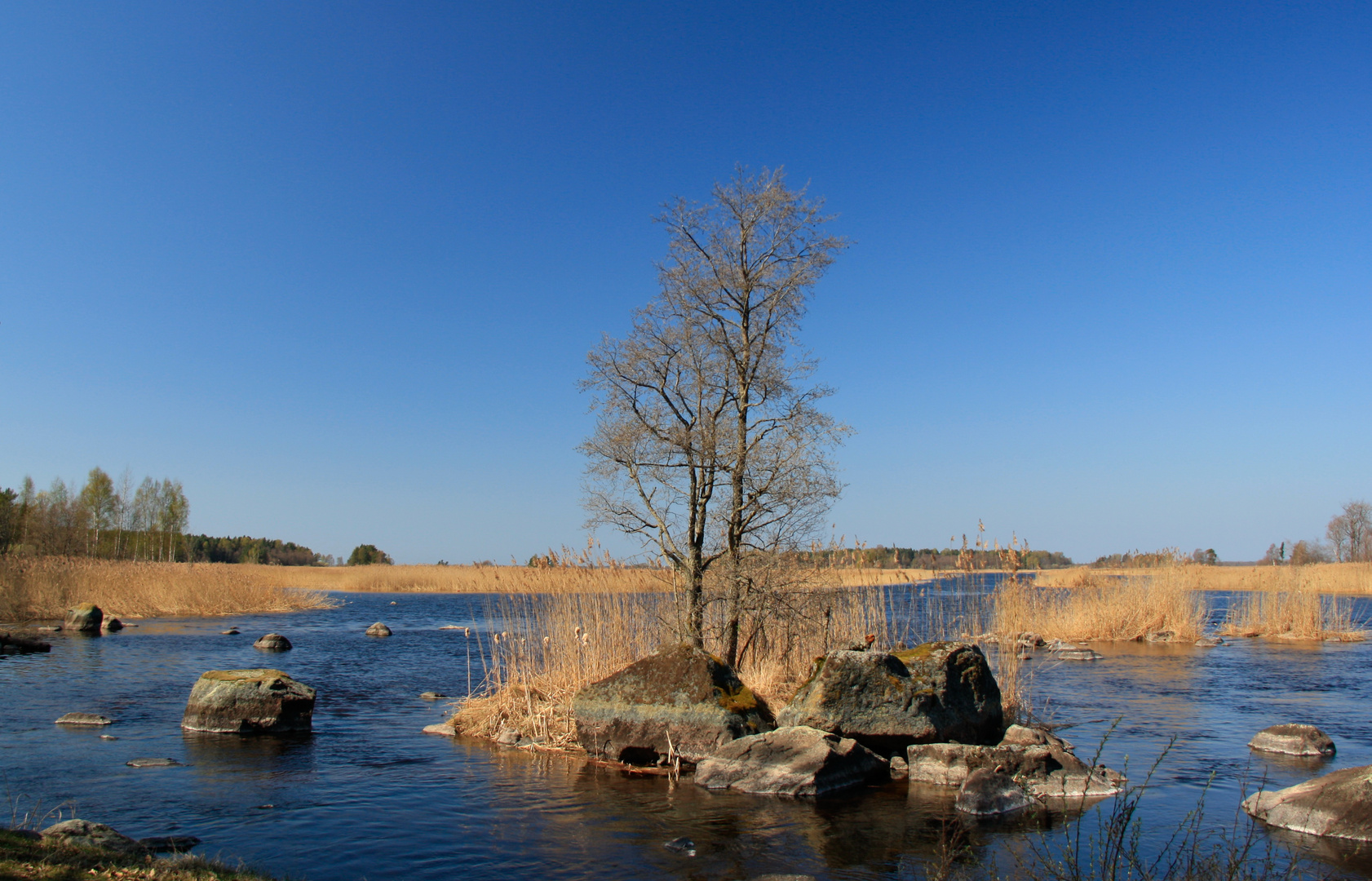 Der Gulspångsfluss mündet in den Vänern