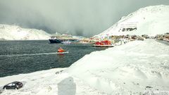 Der Hafen Honningsvåg am Nordkap