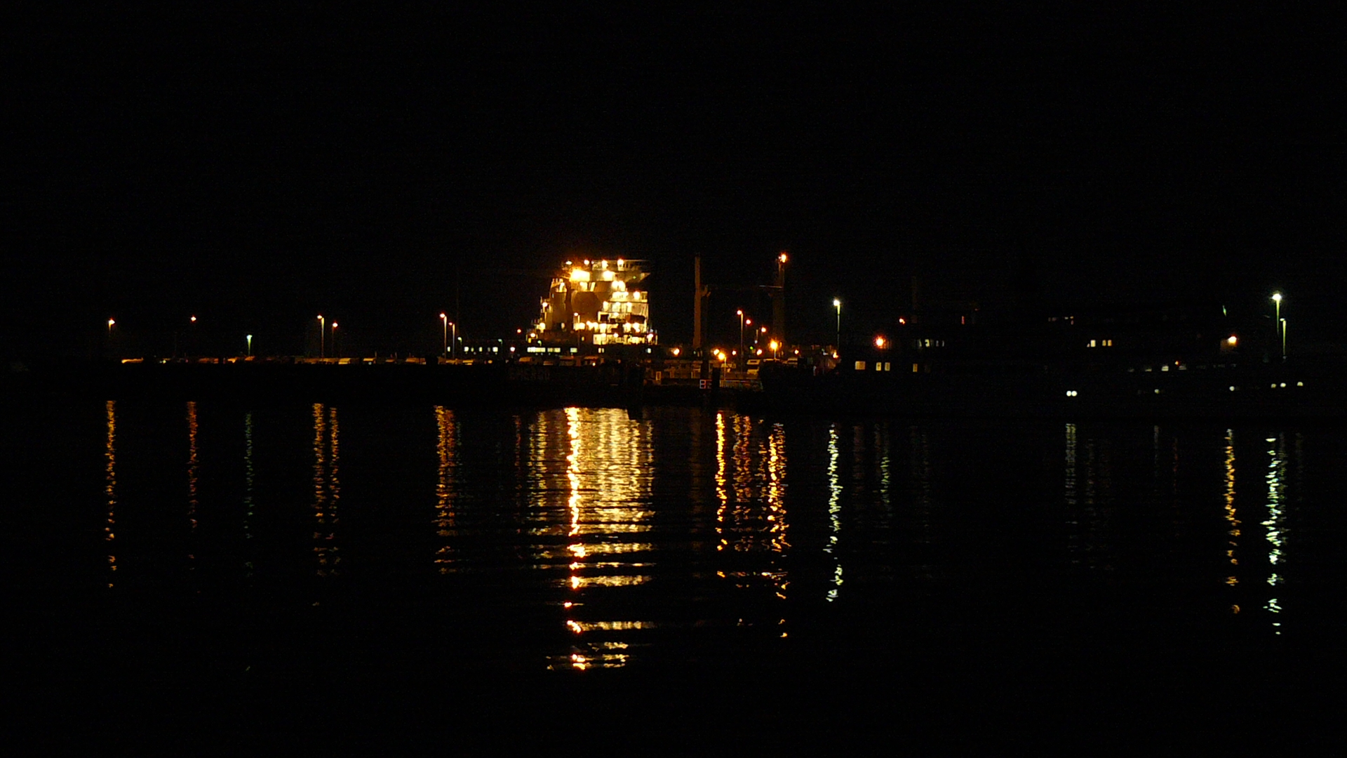 Der Hafen in Cuxhaven bei Nacht