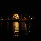 Der Hafen in Cuxhaven bei Nacht