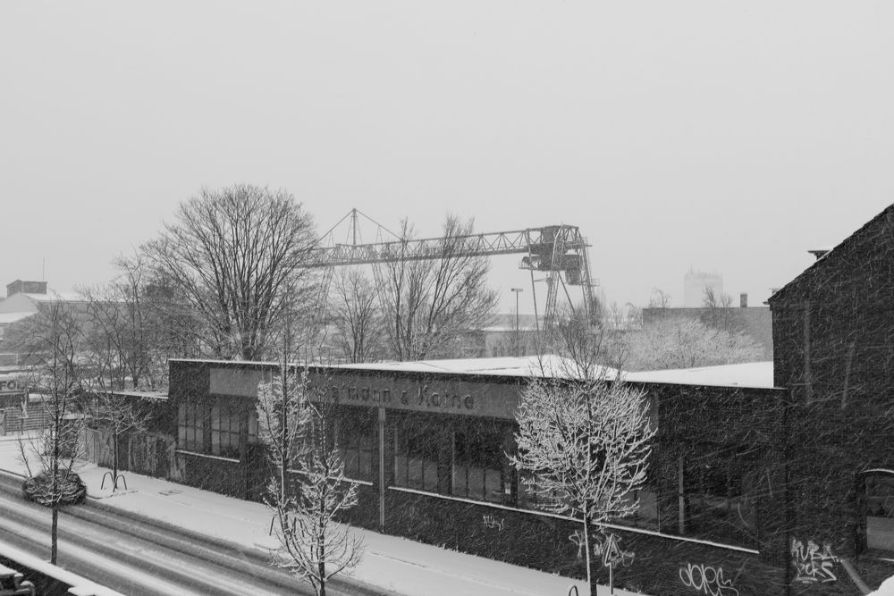 Der Hafen in Dortmund bei Schee