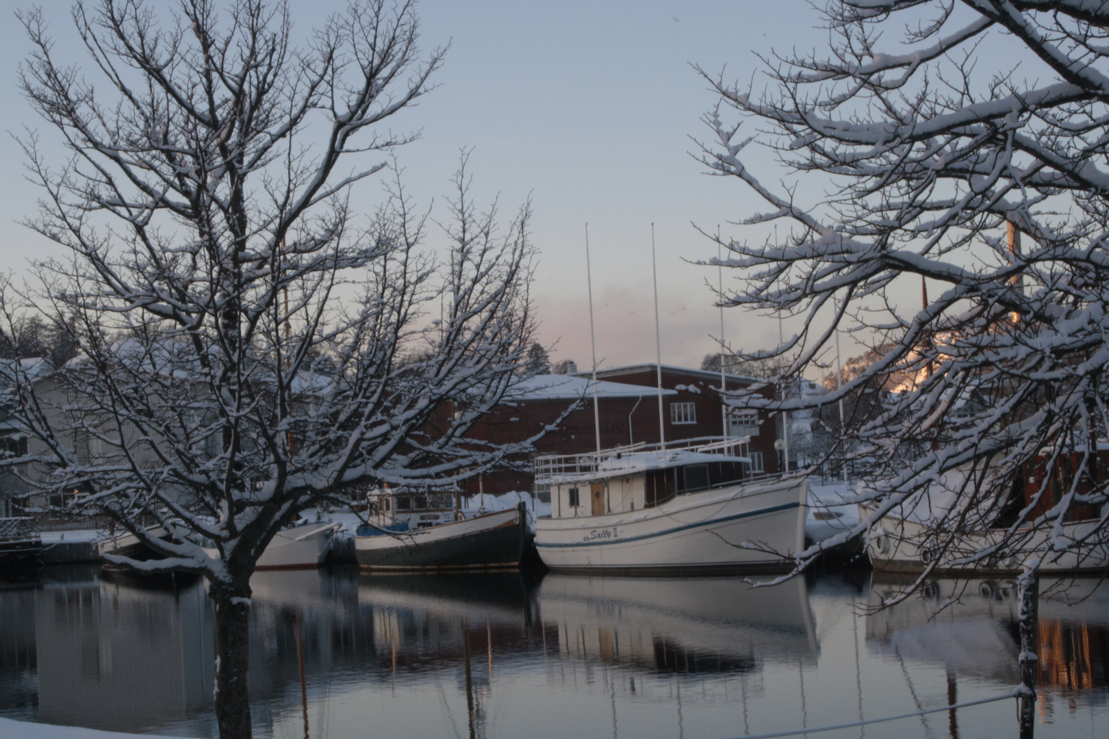 der Hafen in Uddevalla Stadt