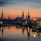 Der Hafen und die sieben Türme von Lübeck