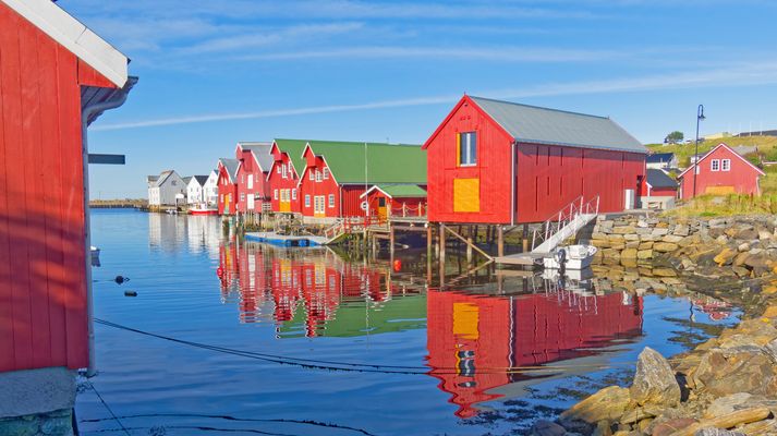 Der Hafen und die Spiegelung
