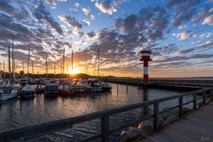 Der Hafen von Eckernförde am Morgen
