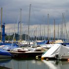 Der Hafen von Estavayer-le-lac vor dem Gewitter