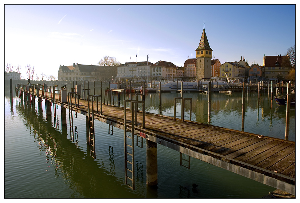 der Hafen von Lindau ...