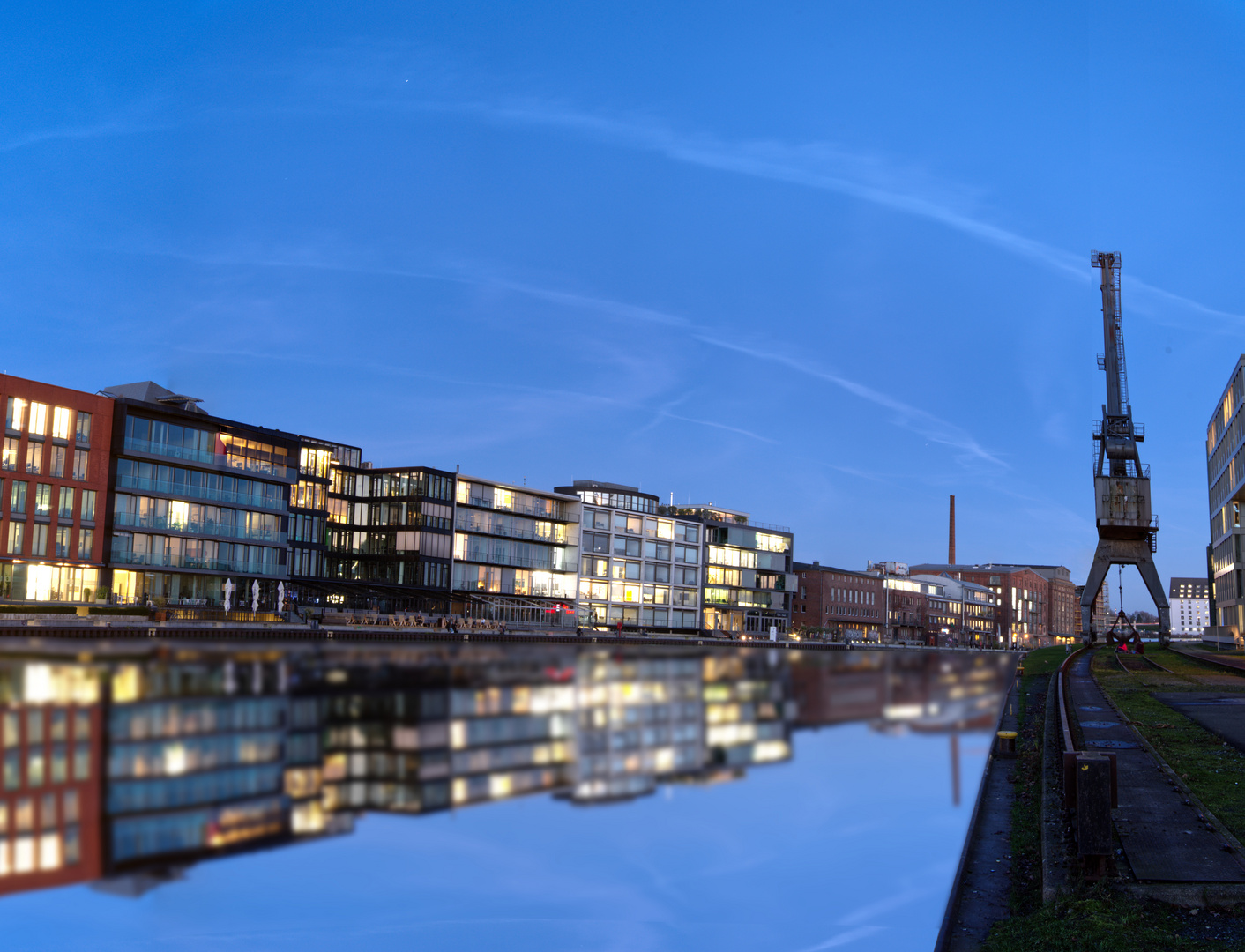 Der Hafen von Münster in Westfalen