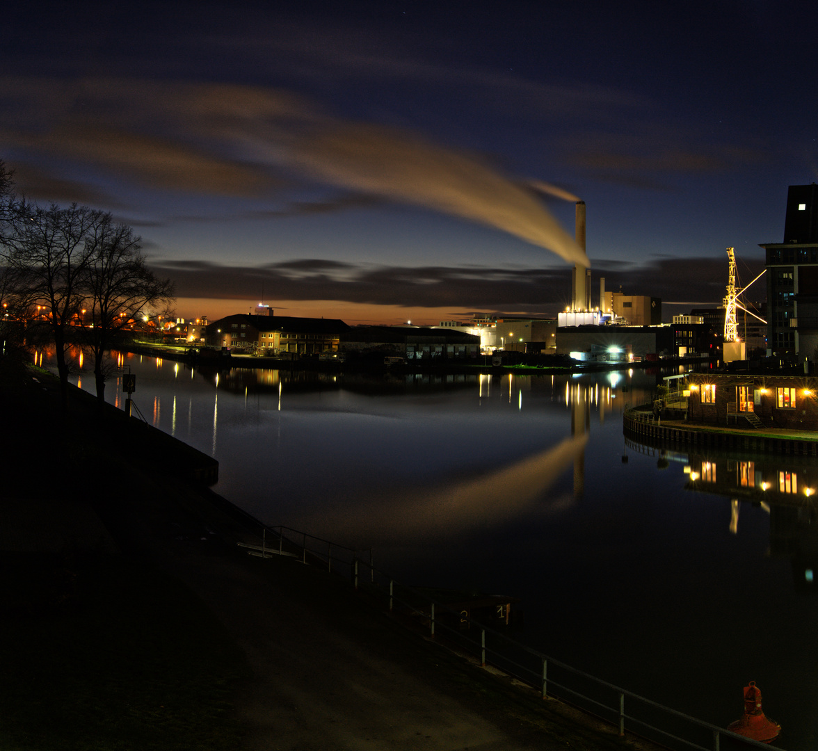 Der Hafen von Münster in Westfalen