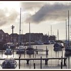 Der Hafen von Orth auf Fehmarn.