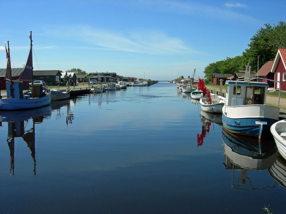 Der Hafen von Stauning am Ringkøbing Fjord im Westen Jütlands..