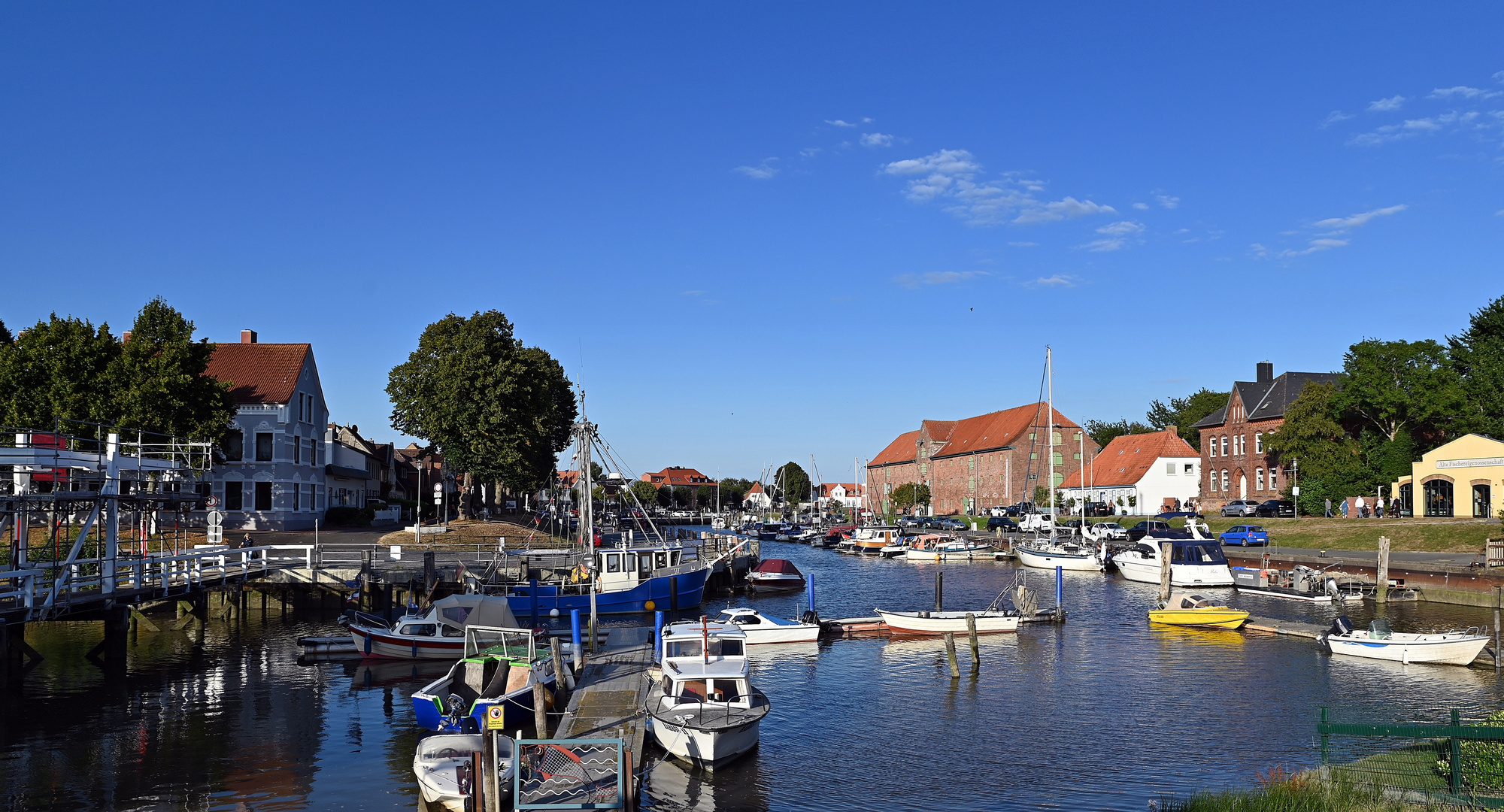 Der Hafen von Tönning an der Eider