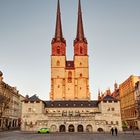 Der Hallmarkt und die Marktkirche in Halle an der Saale, Sachsen-Anhalt, Deutschland