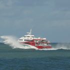 der Halunder Jet auf dem Weg nach Helgoland