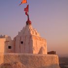 der Hanuman-Tempel in Hampi bei Sonnenuntergang