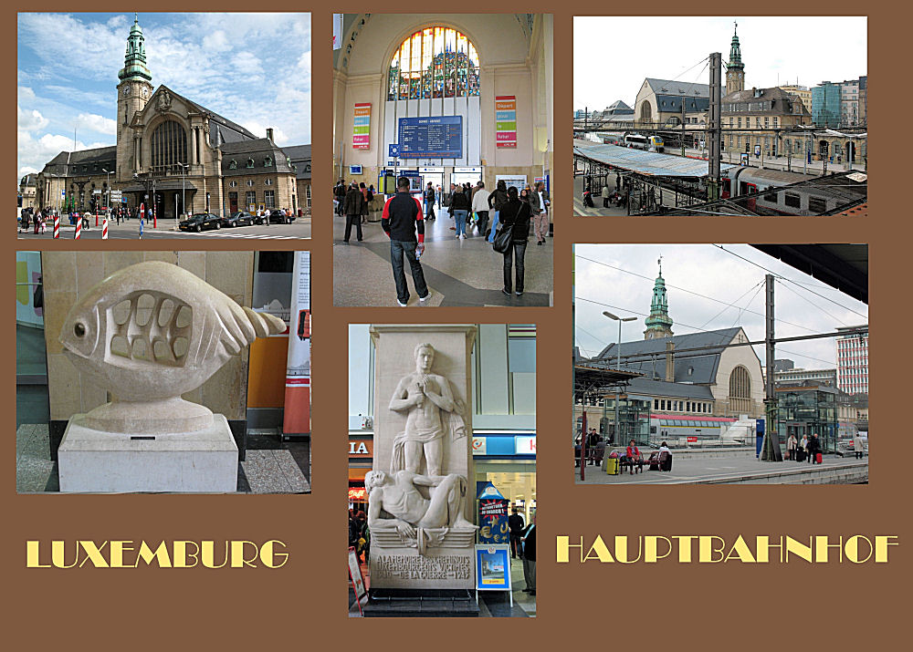 Der Hauptbahnhof in der Stadt Luxemburg