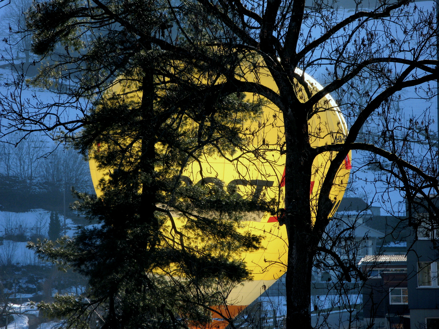 Der Heissluft Ballon im Garten