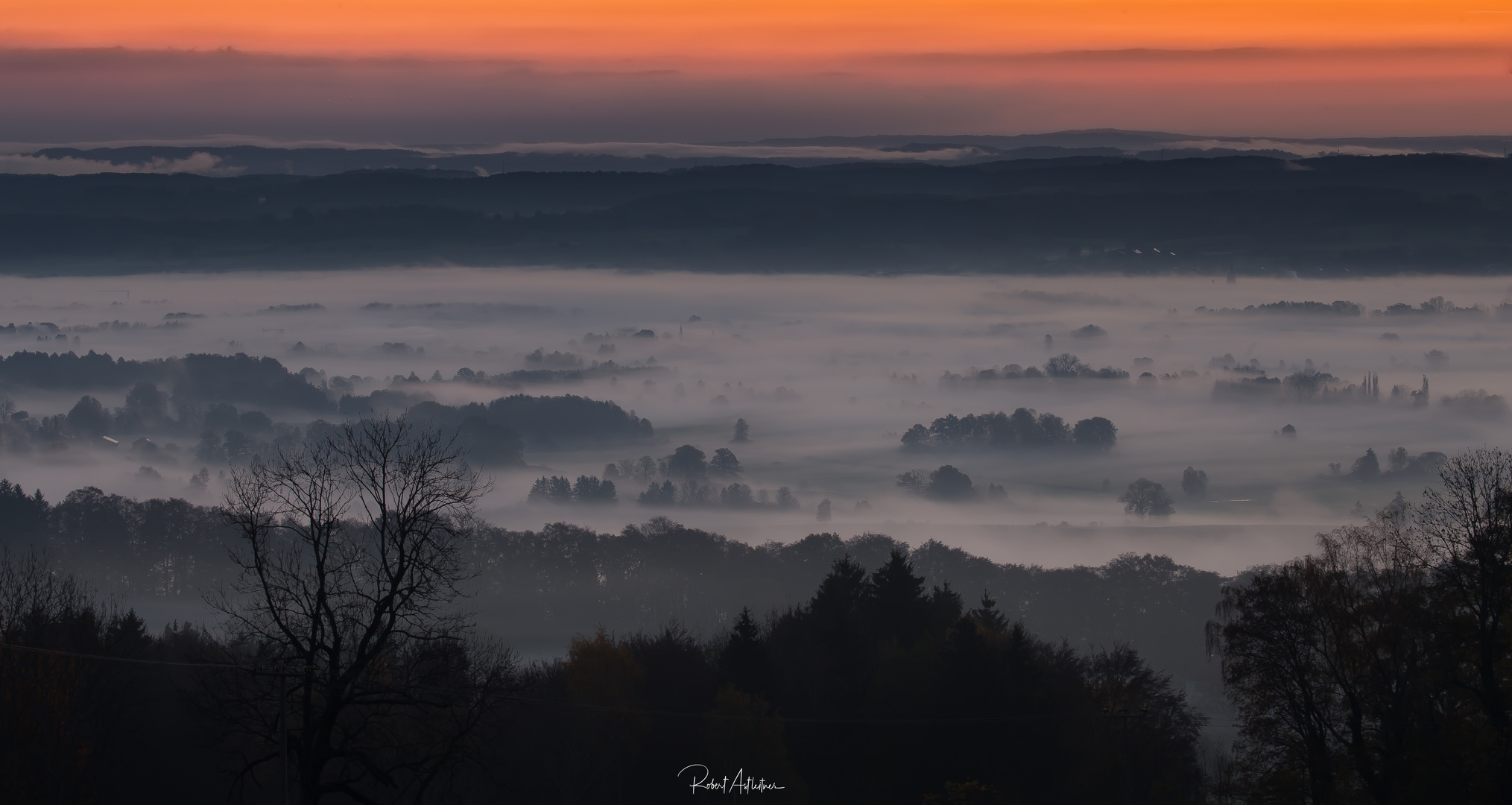 Der Herbstmorgen in Bayern