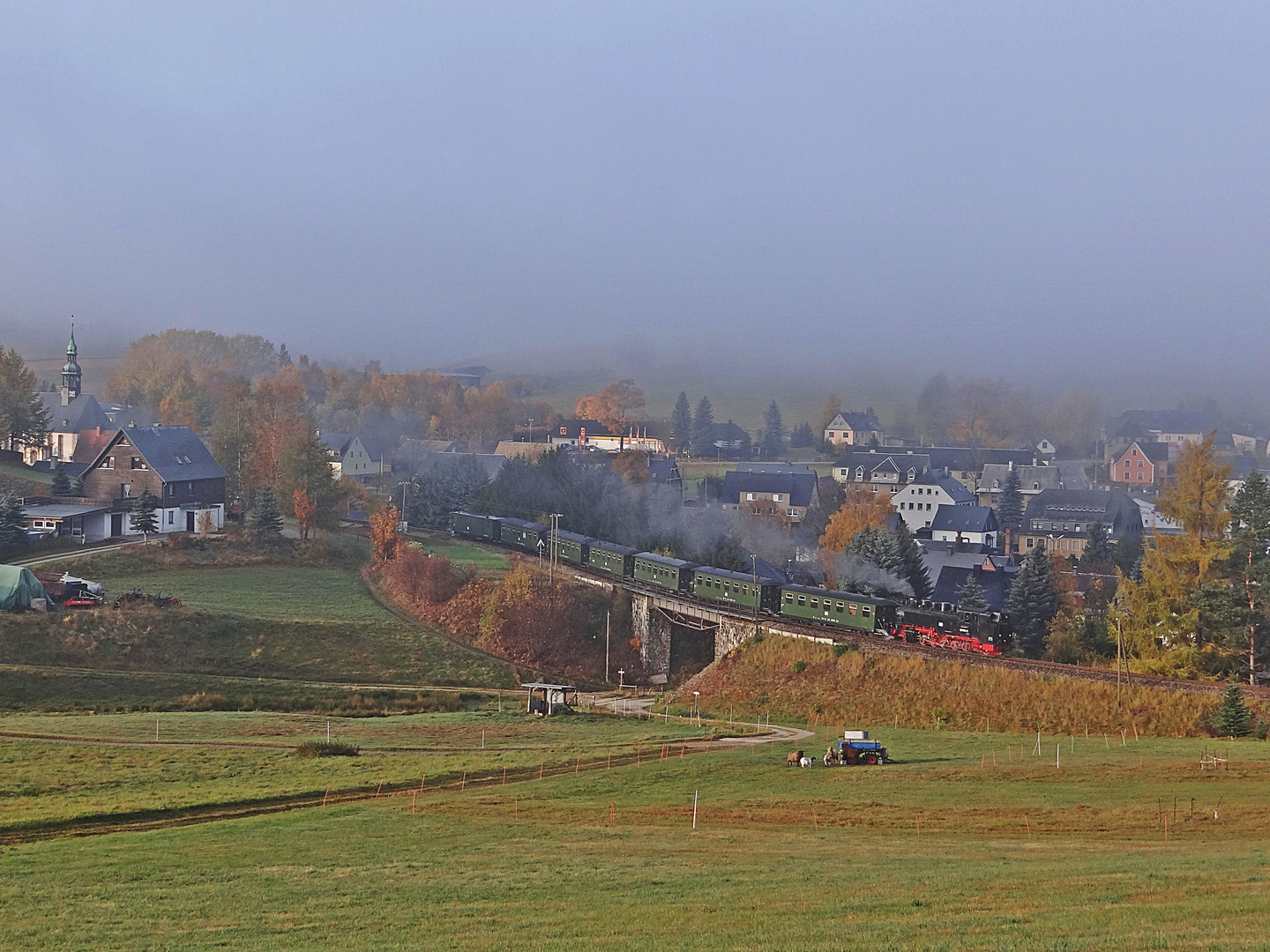 Der Herbstnebel hält Einzug