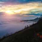 Der Hesselberg bei Nebel