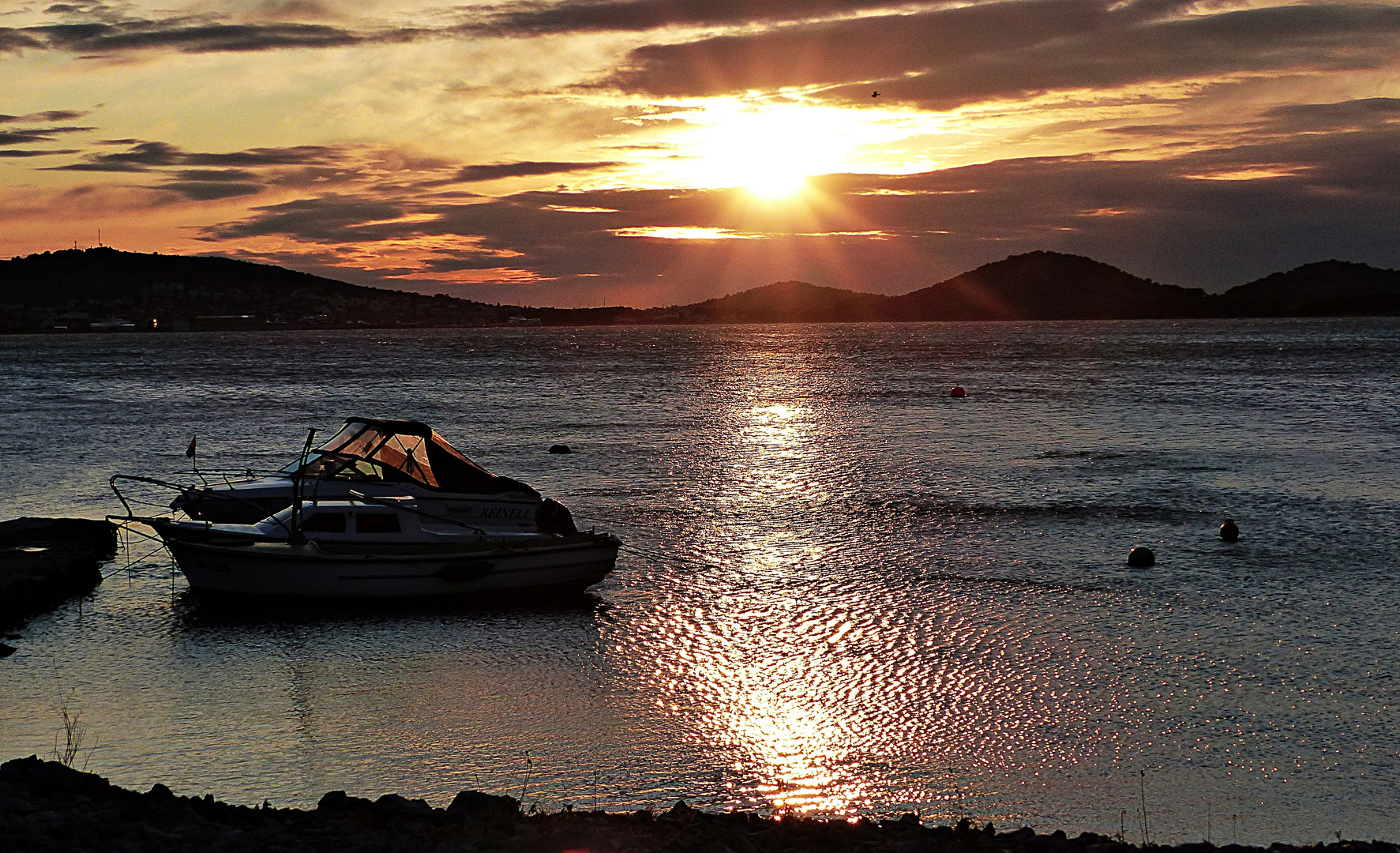 Der heutige Sonnenuntergang in Kroatien