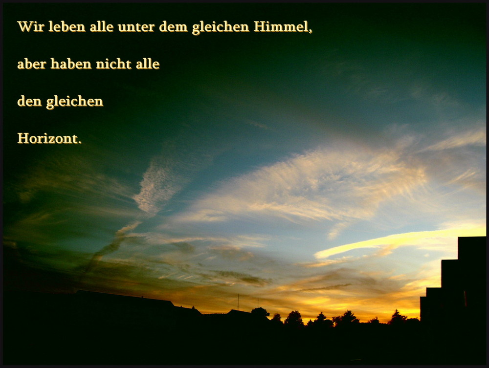 der himmel bei uns