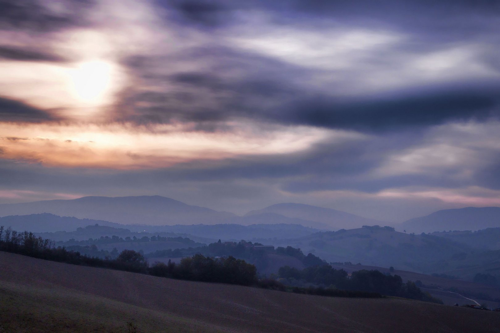 der Himmel beim Sonnenuntergang ..