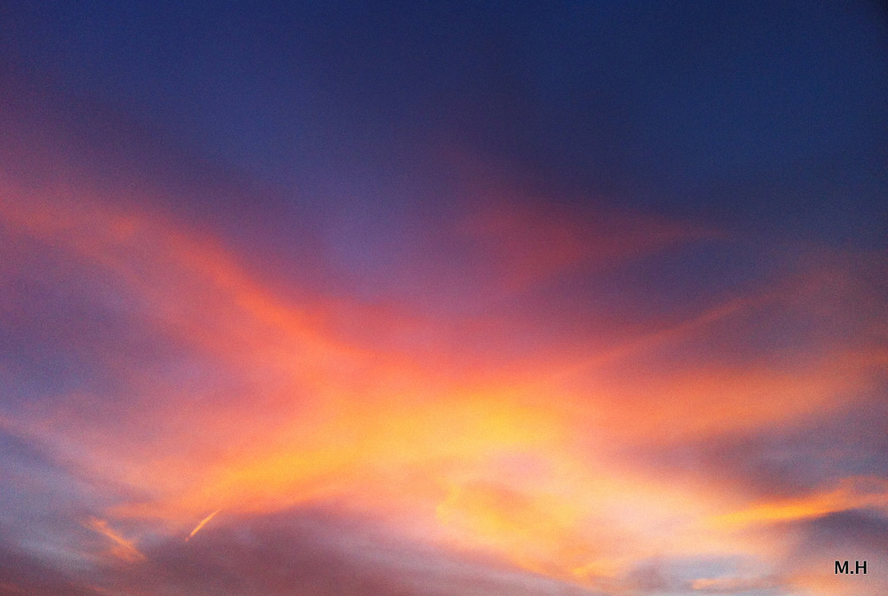 der Himmel brannte in den schönsten Farben..