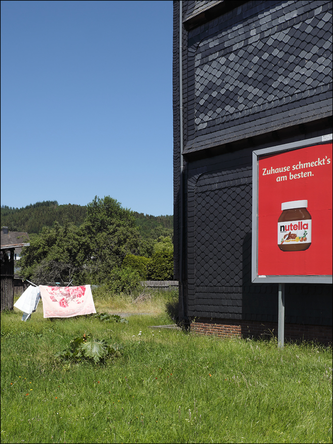 Der Himmel, die Wiese, das Plakat