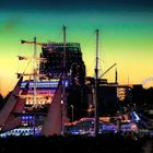der Himmel im Feuerwerk am Hamburger Hafen .....