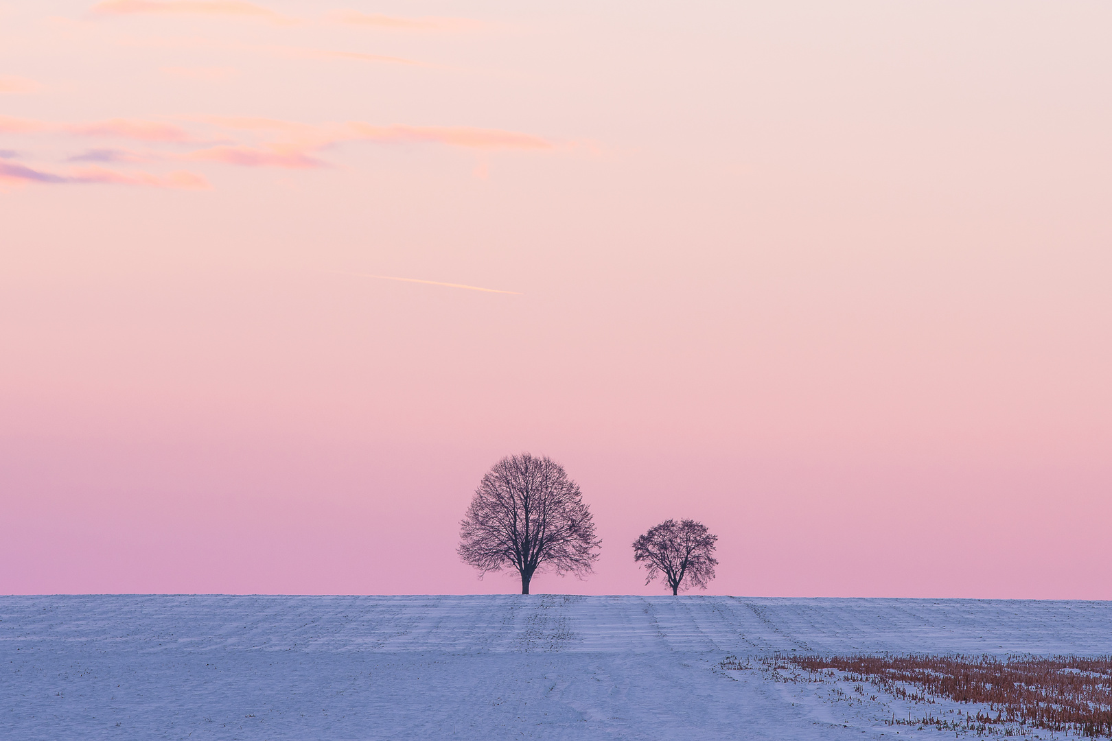 Der Himmel in feinen Pastellfarben nach dem Sonnenuntergang...