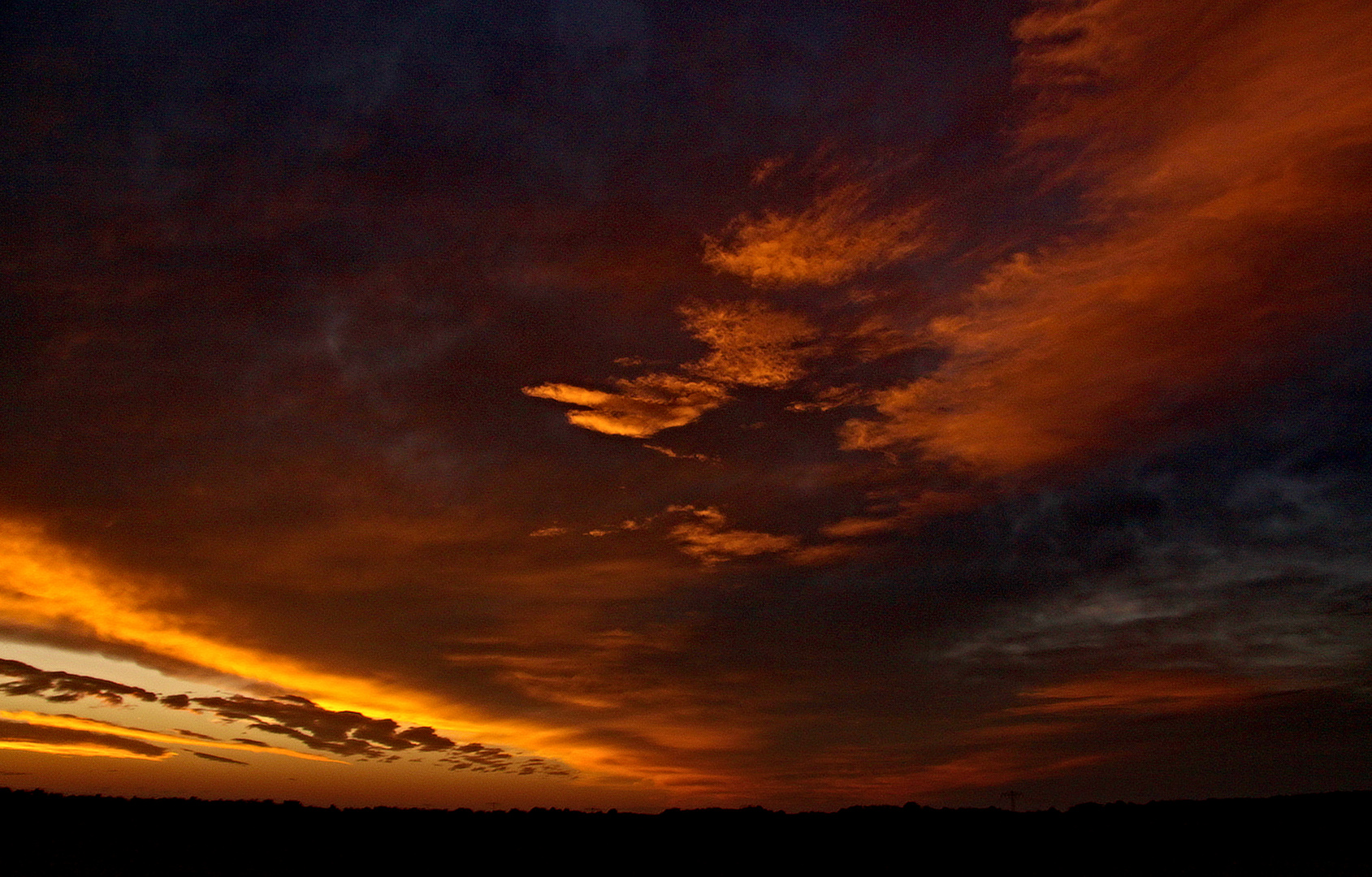 Der Himmel nach dem Sonnenuntergang