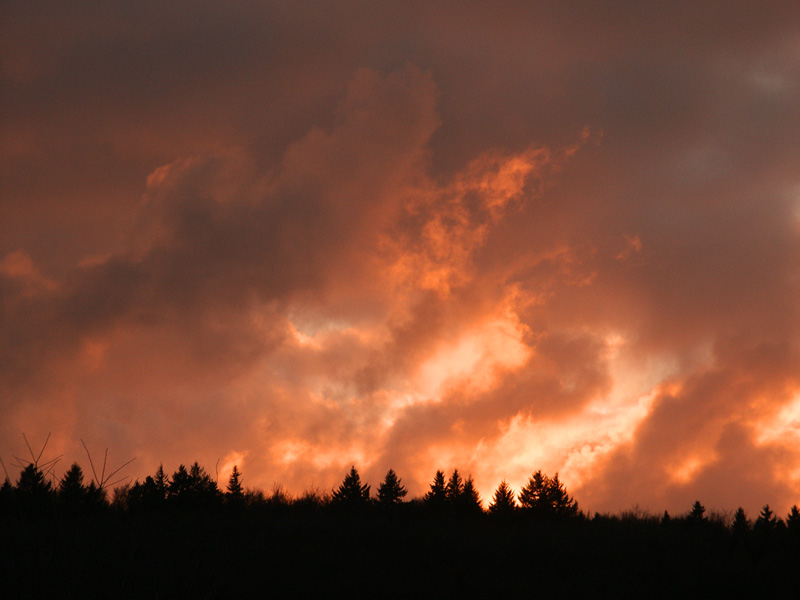 Der Himmel steht in Flammen