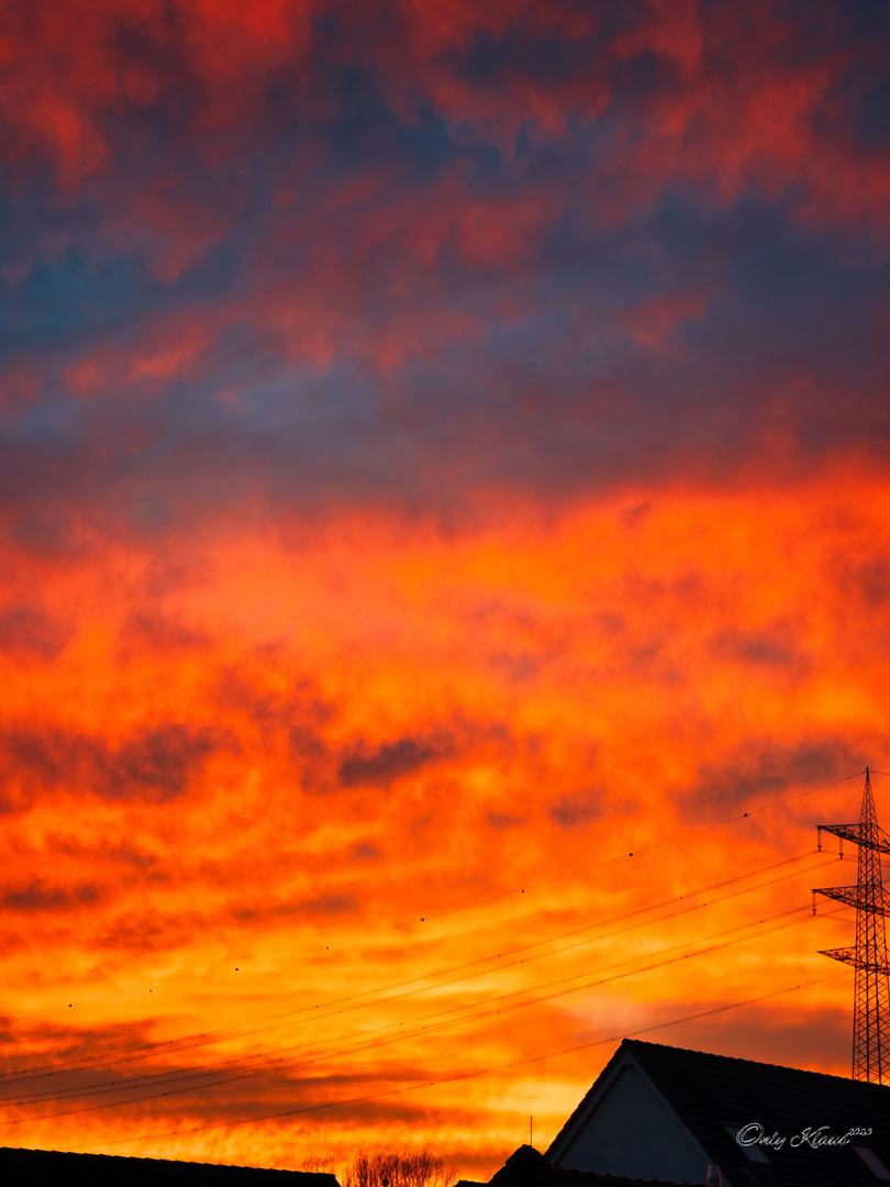 Der Himmel über Baumberg  18.37 Uhr