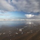 Der Himmel über der Nordsee reißt auf