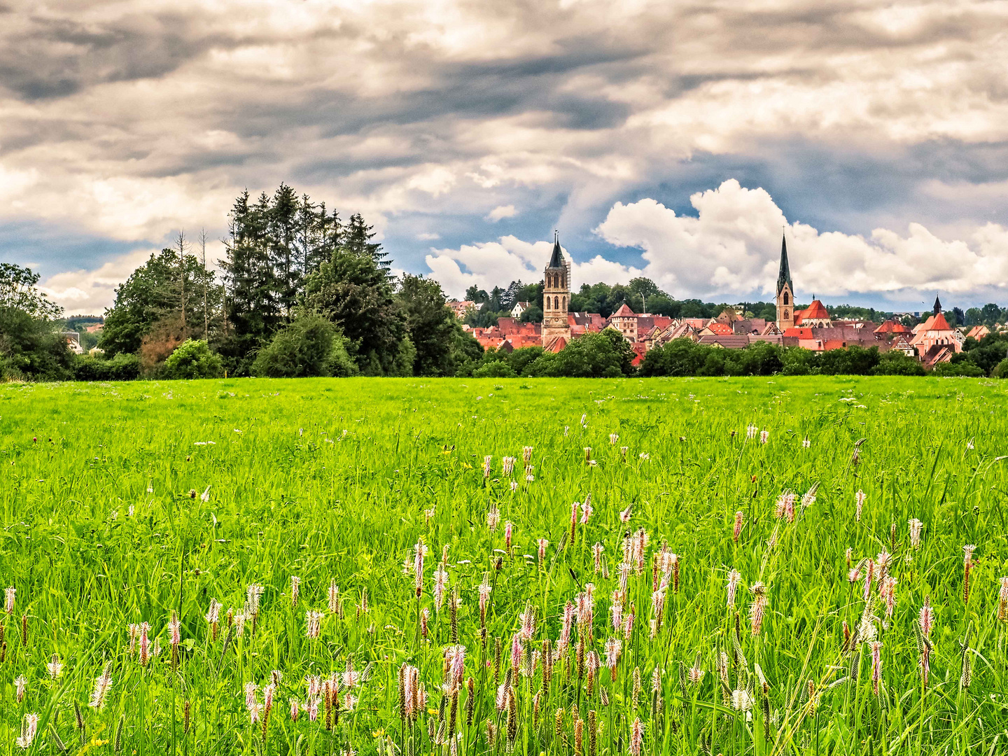 Der Himmel über oder die grünen Hänge von Rottweil