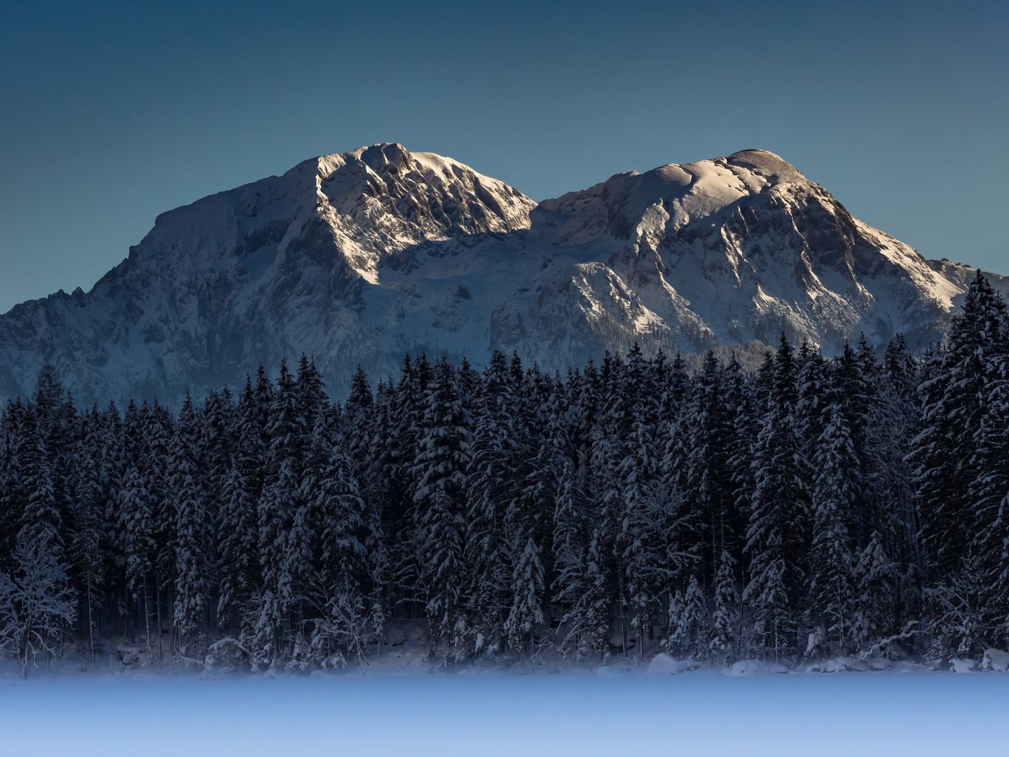 Der Hintersee am letzten Tag im Jahr.