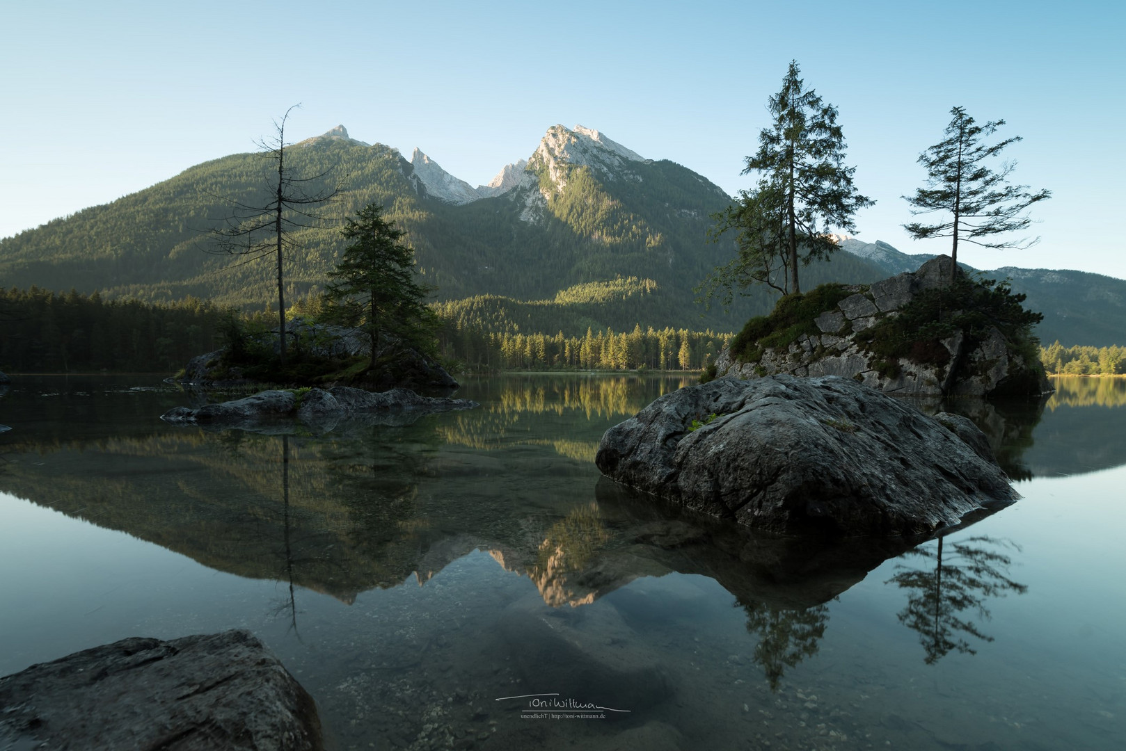 Der Hintersee am Morgen um 6.10Uhr (Mitte August)