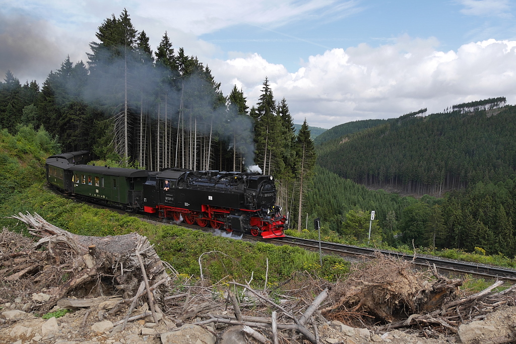 Der historische Zug der HSB auf Brockenfahrt