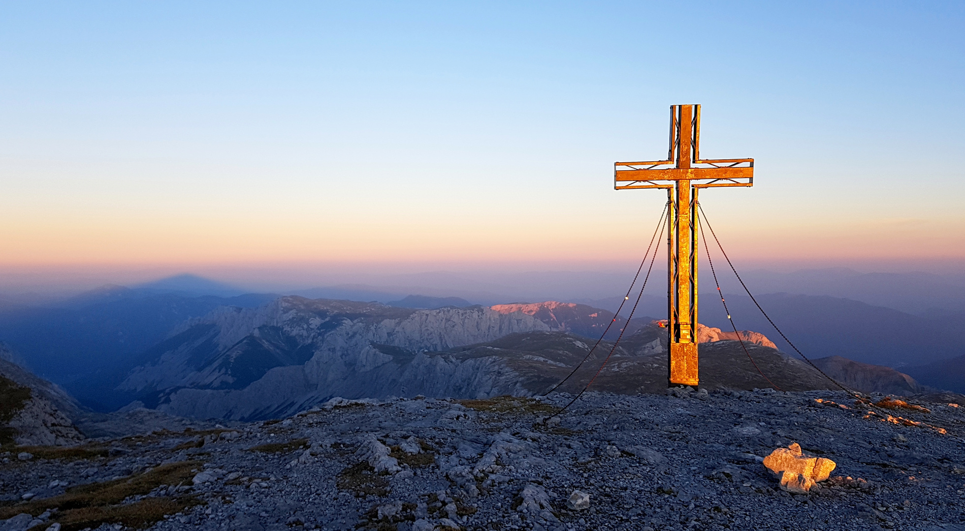 Der Hochschwab im Abendlicht