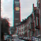 Der Hochzeitsturm in Darmstadt -Anaglyphe f. rot/cyan-