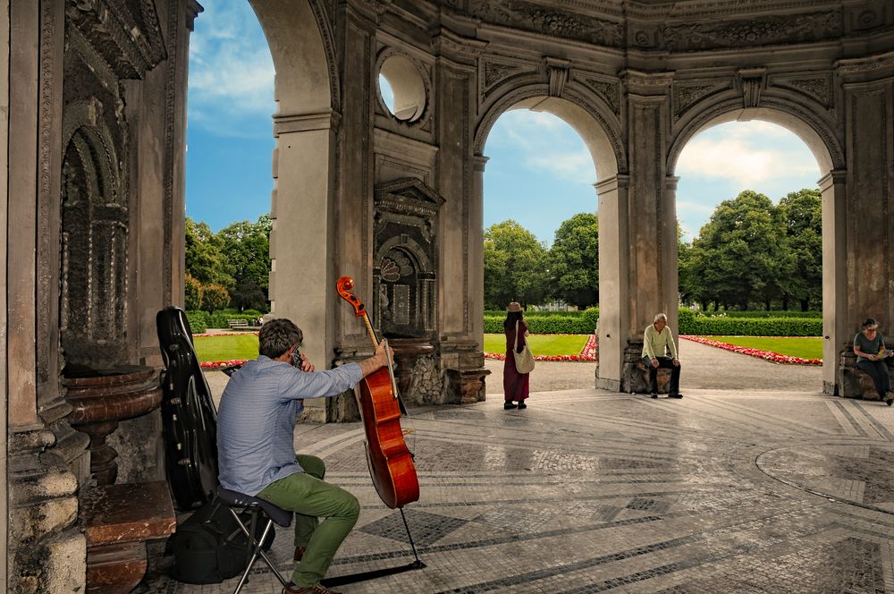 Der Hofgarten am Odeonsplatz - München -