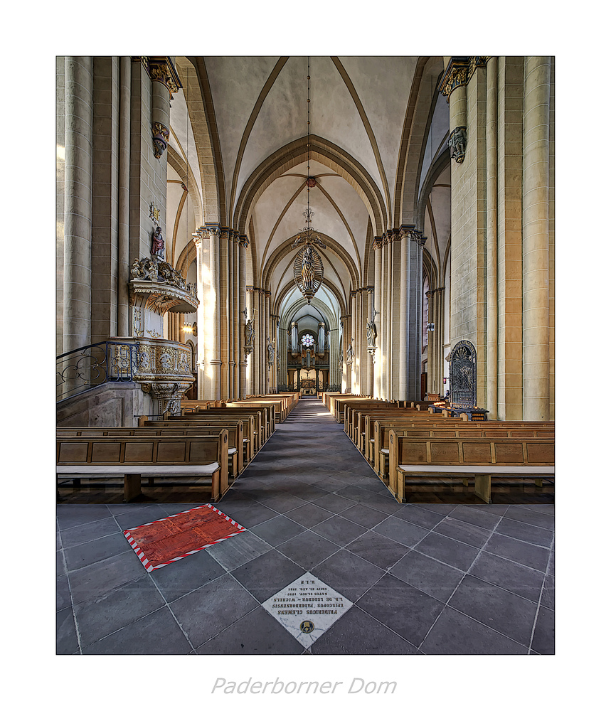 der Hohe Dom Ss. Maria, Liborius und Kilian " Blick zur Orgel ..."